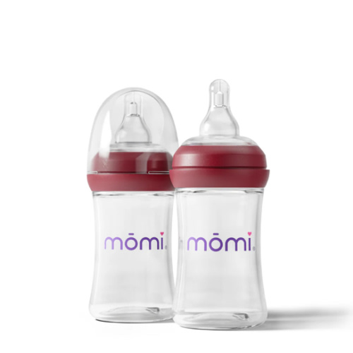 momi vibes breast-like bottle sets - cranberry
