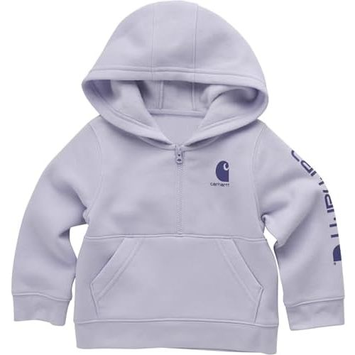 Carhartt Kid's CA7106 Long-Sleeve Quilted Jersey Half-Zip Sweatshirt - Girls