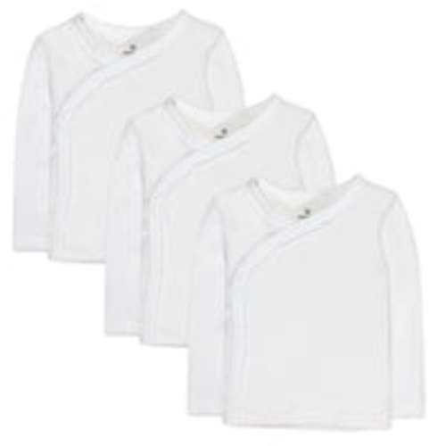 3-Pack Organic Cotton Long Sleeve Side-Snap Tops
