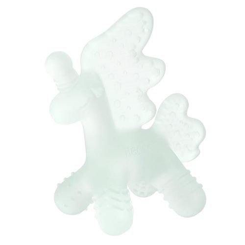HECCEI Baby Teether Toy, Soft Food‑Grade Silicone Teether, Soft Infant Teether Chew Toy, BPA Free, Multi-Texture Design Teether (Mint Haze)
