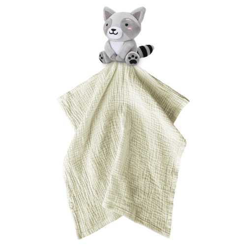 Raccoon Security Blanket, Unique Baby Shower Gift, Animal Lovey, Newborn Gift Idea, Plush Baby Toy, Raccoon Lovey
