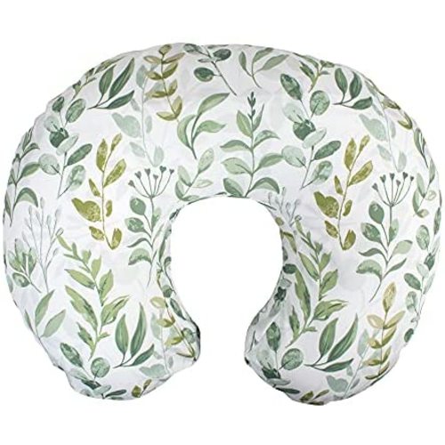 Boppy Nursing Pillow and Positioner—Original | Green Foliage | Breastfeeding, Bottle Feeding, Baby Support | with Removable Cotton Blend Cover