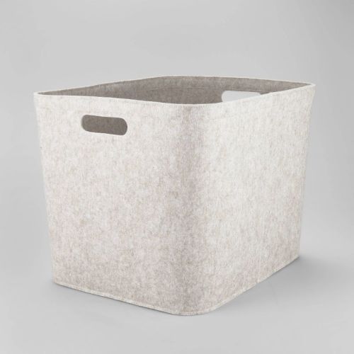 Felt Basket with Stitching - Brightroom™, Color: Oatmeal, Size: 14" x 15"
