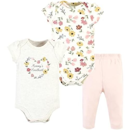 Hudson Baby Unisex Cotton Bodysuit and Pant Set