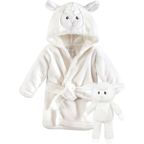 Luvable Friends Unisex Baby Plush Bathrobe and Toy Set
