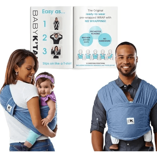 Original Baby K'tan Baby Carrier: #1 Easy Pre-Wrapped, Soft, Slip-On, No Rings, No Buckles | 5 in 1 Baby Sling Gift | The Best Hands Free Infant Wrap For Newborn to Toddler up to 35lb (See Size Chart)