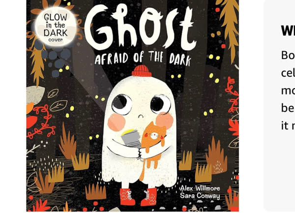 Ghost Afraid of the Dark | Halloween Picture Board Book for Toddlers with Glow-in-the-Dark Cover | Sweet Story About Bravery & Friendship | Bedtime Rhyming Story Book for Kids Scared of the Dark