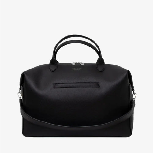 MINA BAIE Emmy Full (Vegan) Diaper Bag – Color: Black / Silver
