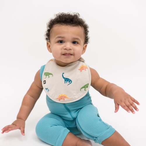 Cushy Bib in Ecru Roar