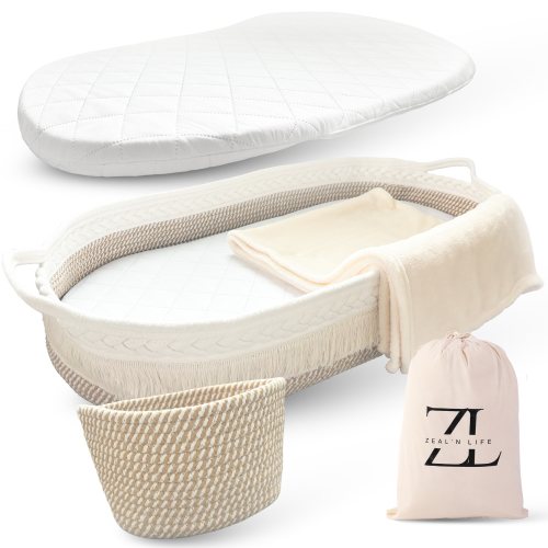 Baby Changing Basket with Cotton, Boho Pattern, Diaper Changing Pad, Thick Foam Mat and Portable Changing Pad, 1 Count