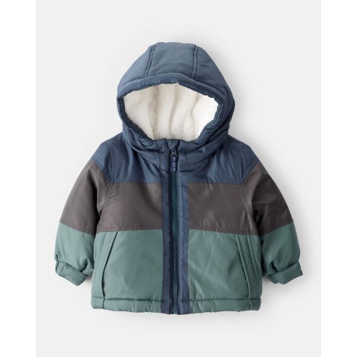 Baby Boy Color Block Hooded Puffer Jacket - OshKosh B'gosh | Carter's