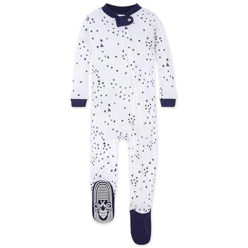Burt's Bees Baby Boys' Snug Fit One-Piece Footed Non-Slip Sleeper