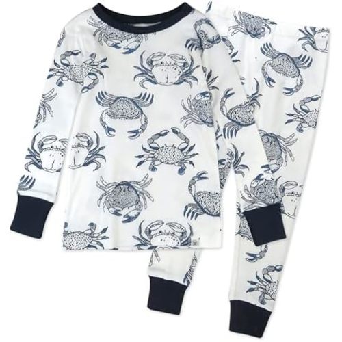 HonestBaby 2-Piece Pajamas Sleepwear Pjs 100% Organic Cotton for Baby, Toddler, Kids, Boy