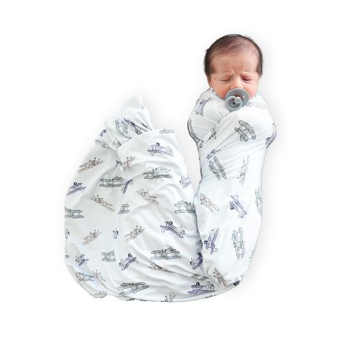 Caden Lane Baby Swaddle & Receiving Blanket, Soft, Breathable & Temperature-Regulating Bamboo Viscose Fabric for Swaddling Newborns, Gender Neutral Infant Blanket for Boys & Girls, First Class