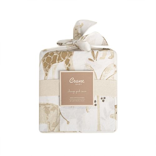 Kendi Quilted Safari Changing Pad Cover | Crane Baby