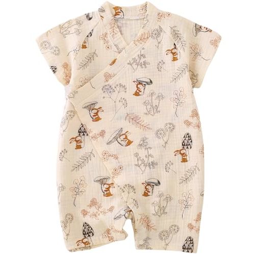 BINIDUCKLING Baby Kimono Robes Cotton Muslin Outfit Clothes Newborn - 24 Months