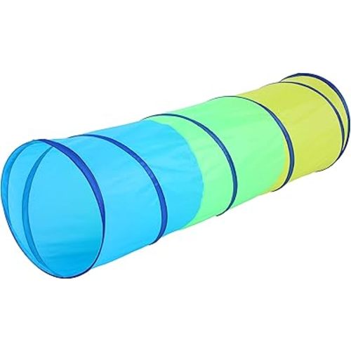 PigPigPen Kids Tunnel for Toddlers,Pop Up Play Tunnel Tent for Babies or Dogs, Indoor & Outdoor Toys for Kids Backyard Playset (Yellow,Green,Blue Play Tent)