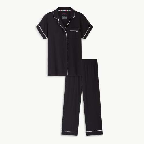 women's onyx modal magnetic classic with a twist short sleeve pajama s – Magnetic Me