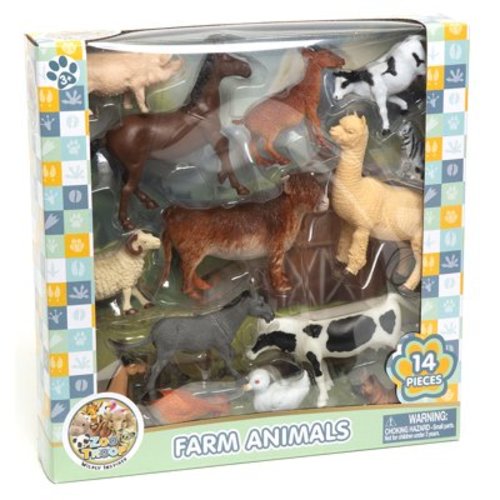 Zoo Troop Multipack Farm Set - 14-Pieces – Action Adventure Farm Figurines