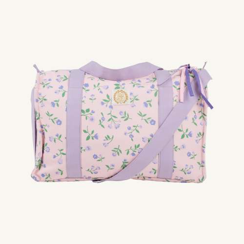 Stewart Sleepover Tote - Tuxedo Park Tulips with Lauderdale Lavender