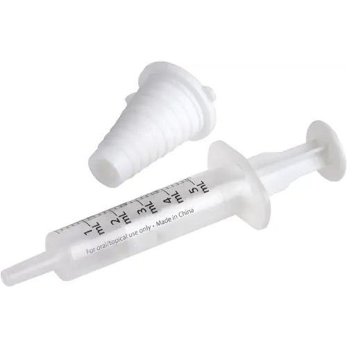 EZY DOSE Kids Baby Oral Syringe & Dispenser Calibrated for Liquid Medicine, Reduce Mess, Easy Way to Orally Administer Medication, 5 mL/1 TSP, Includes Bottle Adapter, Clear, BPA Free
