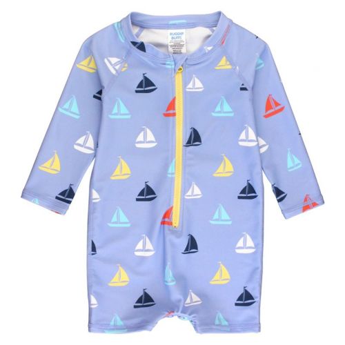 Ruggedbutts Baby Boys Long Sleeve One Piece Rash Guard - Down By The Bay, Size: 3-6m