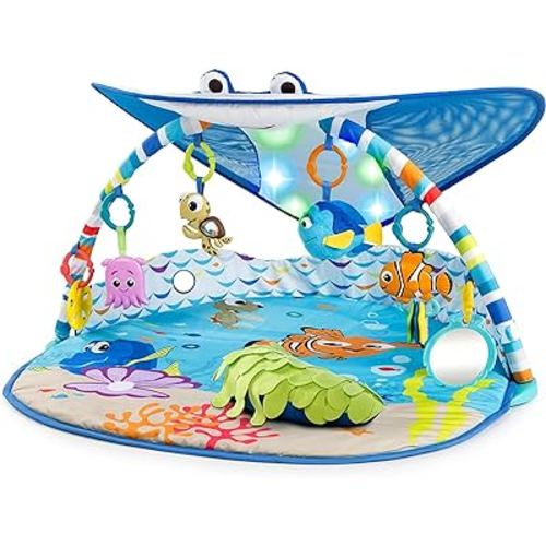Bright Starts Disney Baby Finding Nemo Mr. Ray Ocean Lights & Music Gym, Ages Newborn +