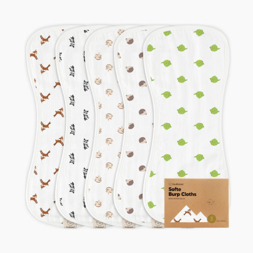 KeaBabies Softe Muslin Baby Burp Cloth - Kea Friends, 5