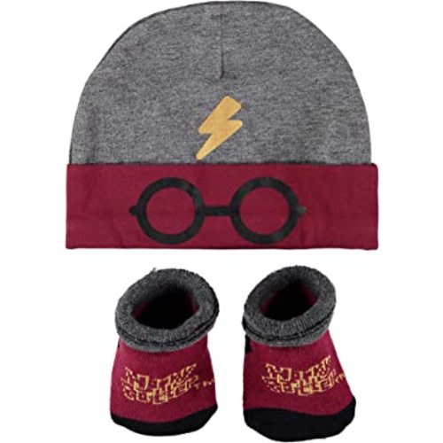 Harry Potter Baby Boys Cap and Bootie Set - Baby Gift Set with Hat and Socks for 0-12 Months (0-12Months)