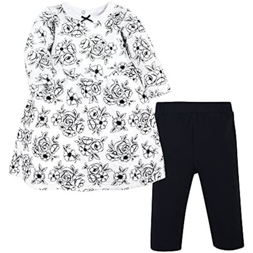Hudson Baby Unisex Baby Quilted Cotton Dress and Leggings