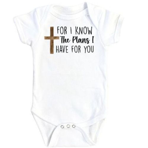 Religious Gods Plans - Baby Boy Girl Clothes Infant Onesie® Funny Cute Newborn GS1 Multicolor 0-3M