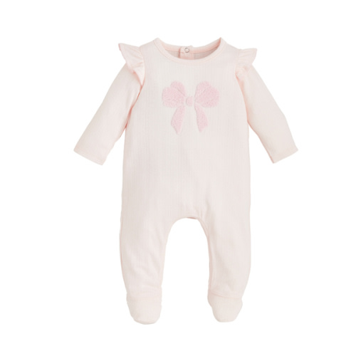 Ruffle Bow Baby Sleeper | Mud Pie