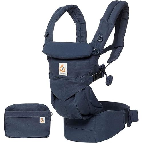 Ergobaby Omni 360 All-Position Baby Carrier for Newborn to Toddler with Lumbar Support (7-45 Pounds), Midnight Blue