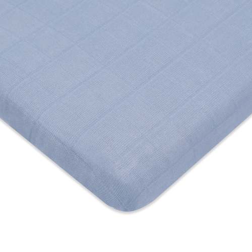 All-Stages Midi Crib Sheet in GOTS Certified Organic Muslin Cotton