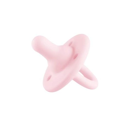 Lee Lee and Me Paci - Blush Color - 100% Medical Grade Silicone Pacifier Breast-Like Nipple Design for Better Latch - Size 0-18 Months