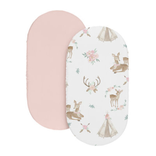 Sweet Jojo Designs Deer Floral 2 Pack Baby Bassinet Fitted Sheets by Sweet Jojo Designs | Wayfair