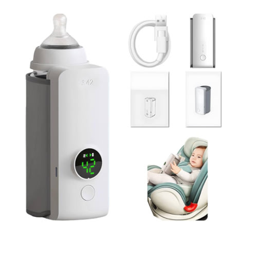 Portable Bottle Warmer for Travel, Fast Heating - Bottle Warmer for Breastmilk,Portable Milk Warmer with Super Fast Charging,Bottle Warmer On The Go-Instant Breastmilk (1 pcs)