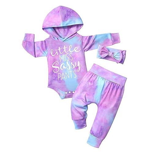 KANGKANG Newborn Baby Girl Long Sleeve Hoodie Pullover Sweatshirt Pants Set Infant Fall Winter Outfits