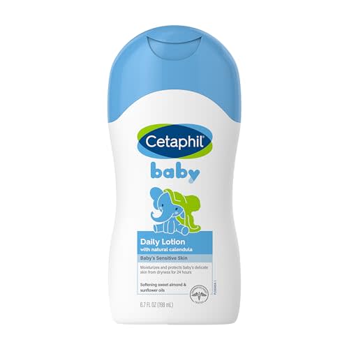 Cetaphil Baby Daily Lotion with Organic Calendula, Hypoallergenic, Sweet Almond & Sunflower Oils,6.7 Fl. Oz (Packaging May Vary)