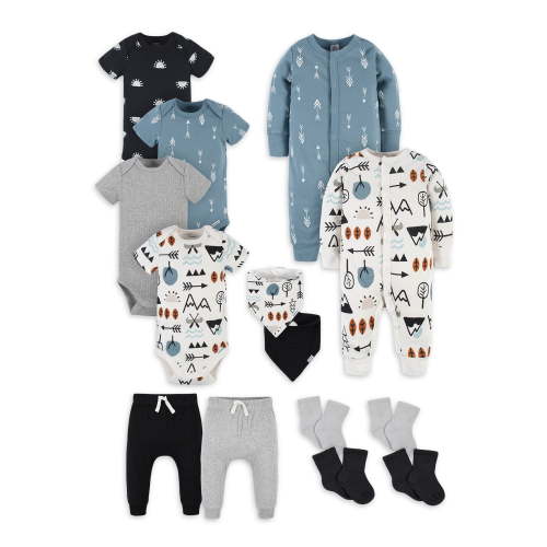 Modern Moments by Gerber Baby Boys Baby Shower Gift Set, 14-Piece (Newborn-12 Months)