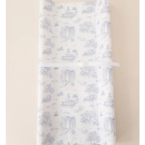 Spring Toile Blue Contour Change Pad | The Gilded Bird – The Gilded Bird US