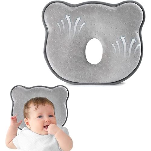Breathable Memory Foam Pillow Soft and Cozy Pillow Cartoon Pillow for Small Boys and Girls-Gray23G