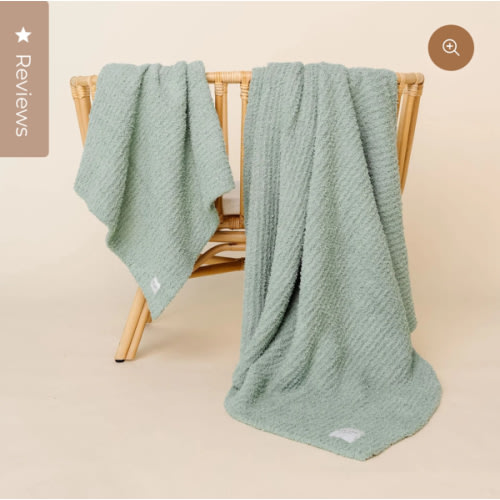 Chenille Blanket - Sage - Small & Large