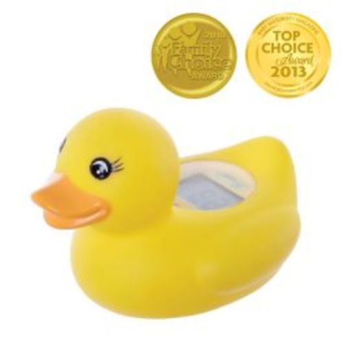 Dreambaby Duck Baby Bath Thermometer - Instant Read Digital Thermometer for Water and Room Temperature - Floating Baby Bath Toy - Newborn Must-Have