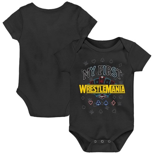 WrestleMania 41 Newborn My First WrestleMania Bodysuit - Black