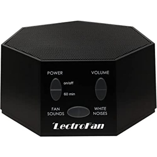 Adaptive Sound Technologies LectroFan Classic White Noise Machine - Compact Sleep Sound Machine for Bedroom, Travel, Study and More - 20 Non-Looping Fan & White Noise Variations - Black