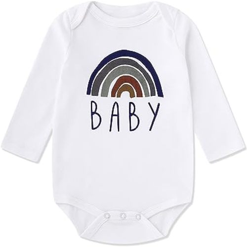 Unique Baby Gifts for Boys Organic Newborn Rainbow Baby Onesie Bodysuit Cute Baby Outfits for Pregnancy Annoucement