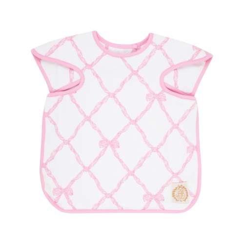 Big Bite Bib - Belle Meade Bow with Pier Party Pink