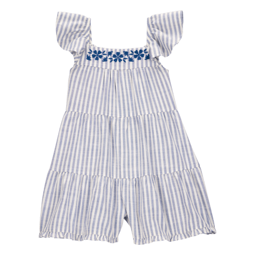 Baby Striped Flutter-Sleeve Romper - Carter's | Carter's