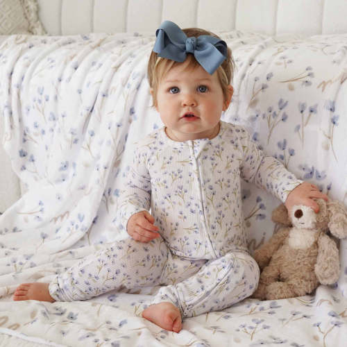 Blake's Blooms Personalized Kids Blanket
